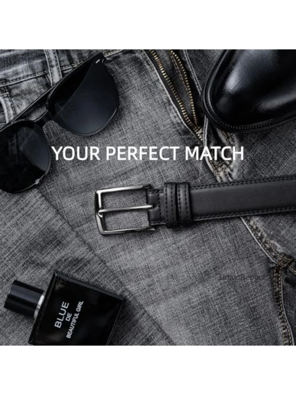 Mens Leather Belt Classic Dress Jeans Casual Work Business Belt